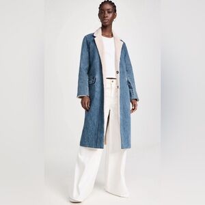 NWT Still Here Sherpa Reversible Dimes Coat Small